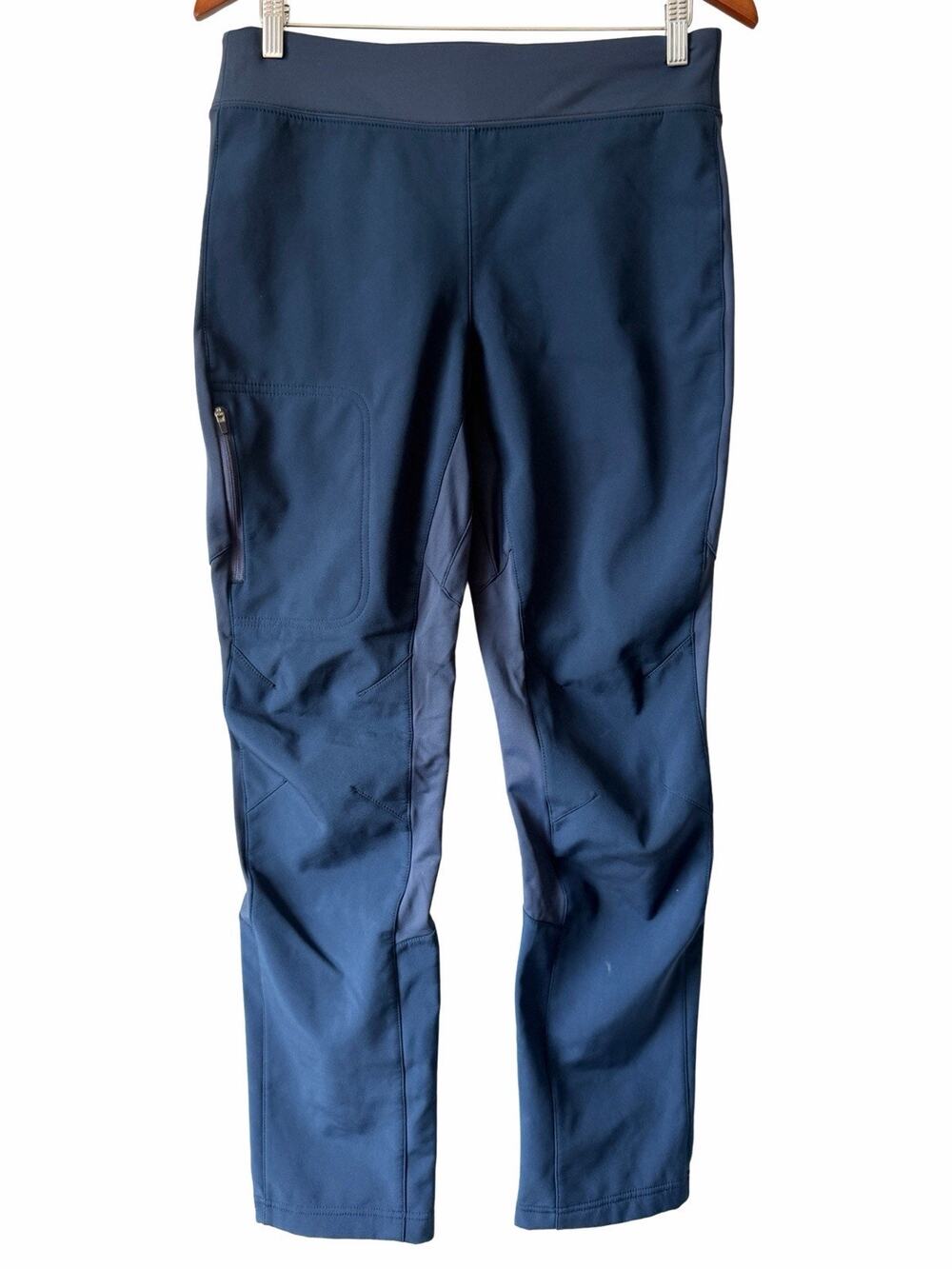 Title Nine Blue Cold Killer Softshell Hiking Pants Womens Medium Winter Elastic